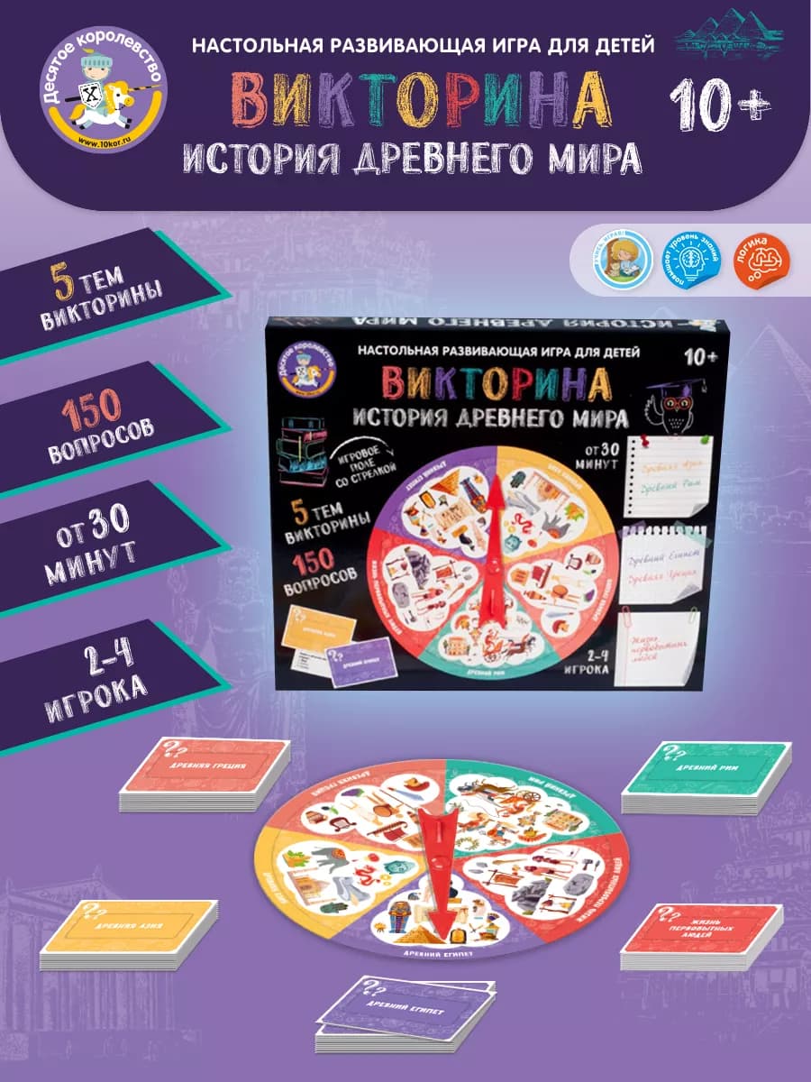 Игра настольная Викторина "История Древнего мира"
