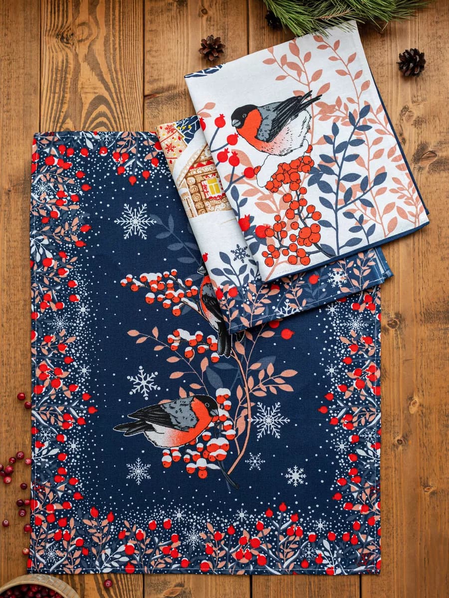 Полотенца кухонные набор 3 шт 60х47 см рогожка