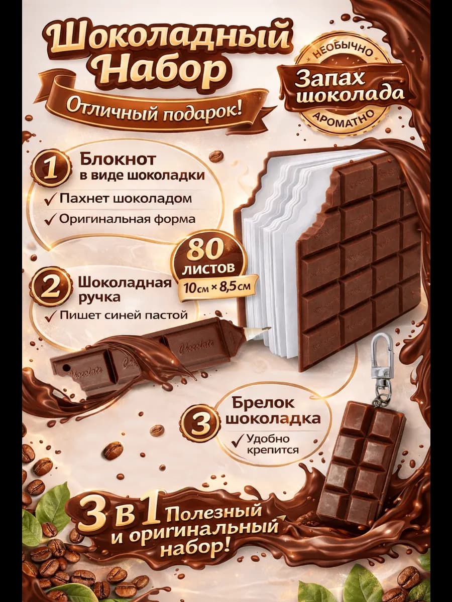 Набор канцелярии "Шоколад"