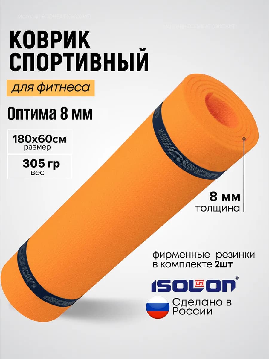 Коврик спортивный для фитнеса 8 мм