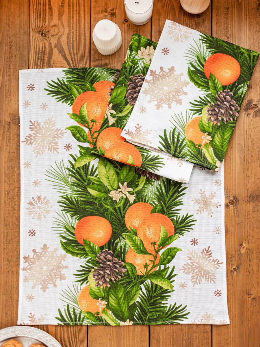 Полотенца кухонные набор 3 шт 60х47 см вафельные