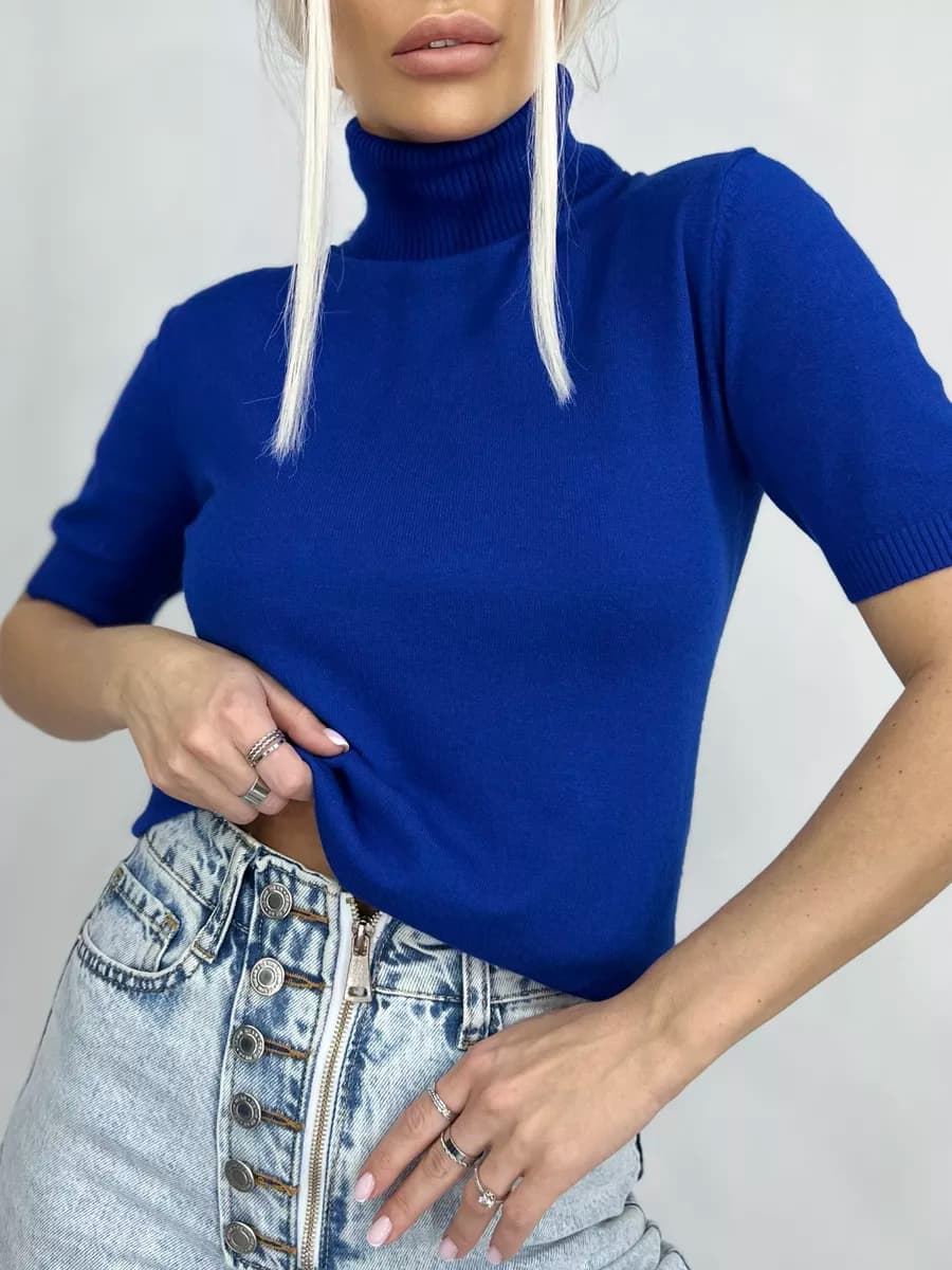 Водолазка с коротким рукавом кашемир