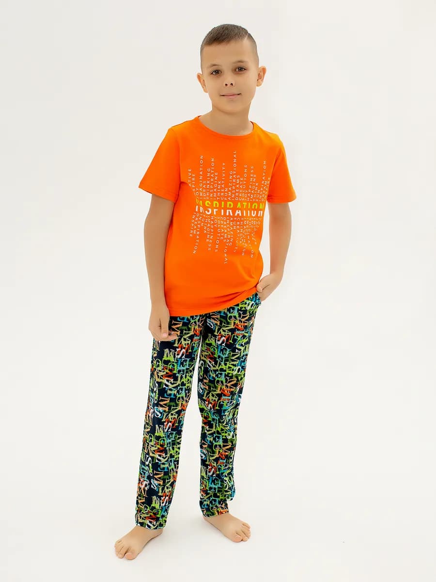 Пижама со штанами и футболкой Домашний костюм