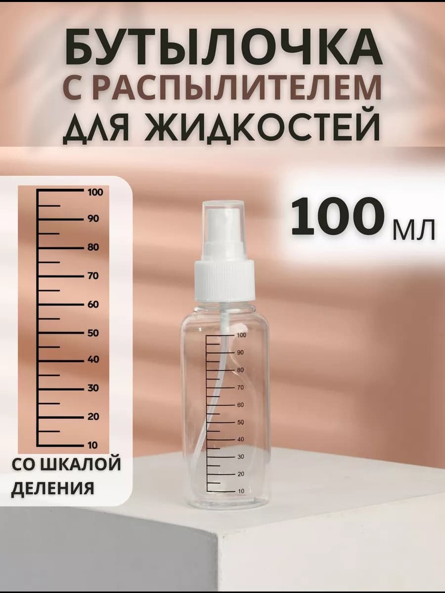 Флакон с распылителем для духов спрей дорожный со шкалой