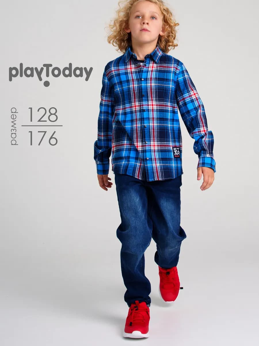 Рубашка фланелевая regular fit на кнопках