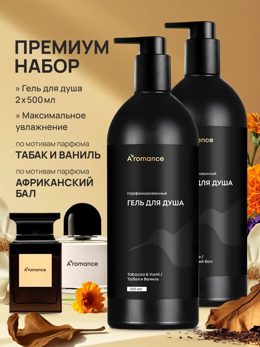 Набор Гели для душа парфюмированные 2 шт. по 500 мл