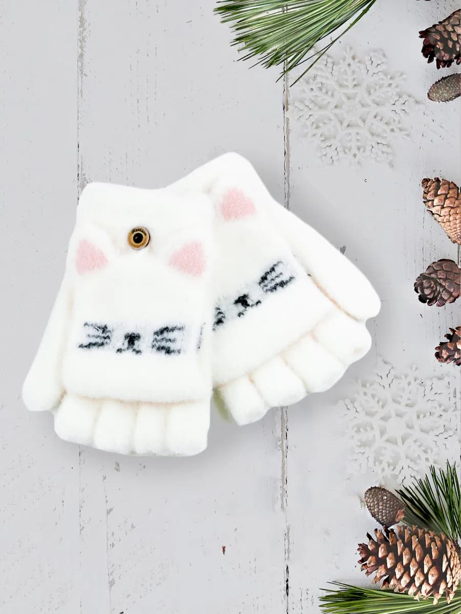 Митенки-перчатки-варежки без пальцев (5-8 лет)