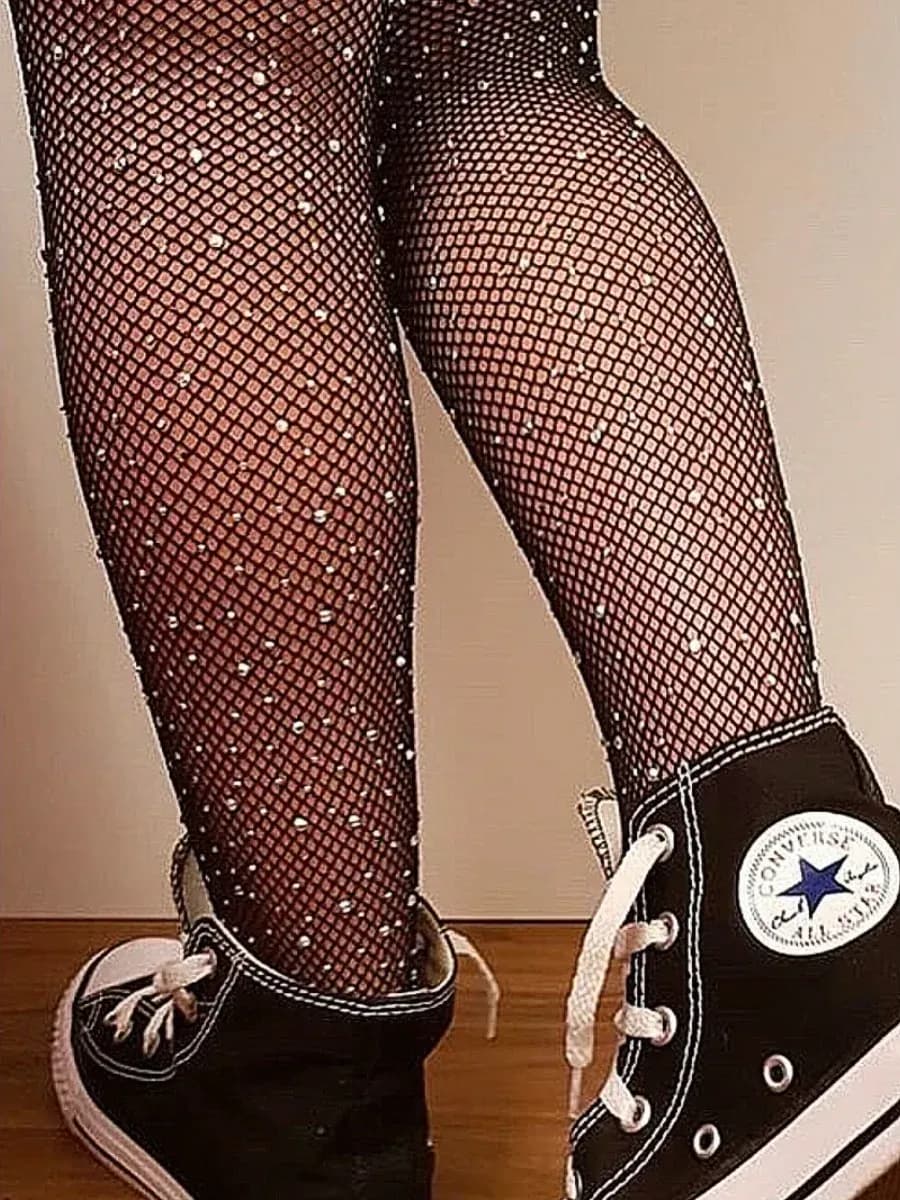 Колготки капроновые со стразами