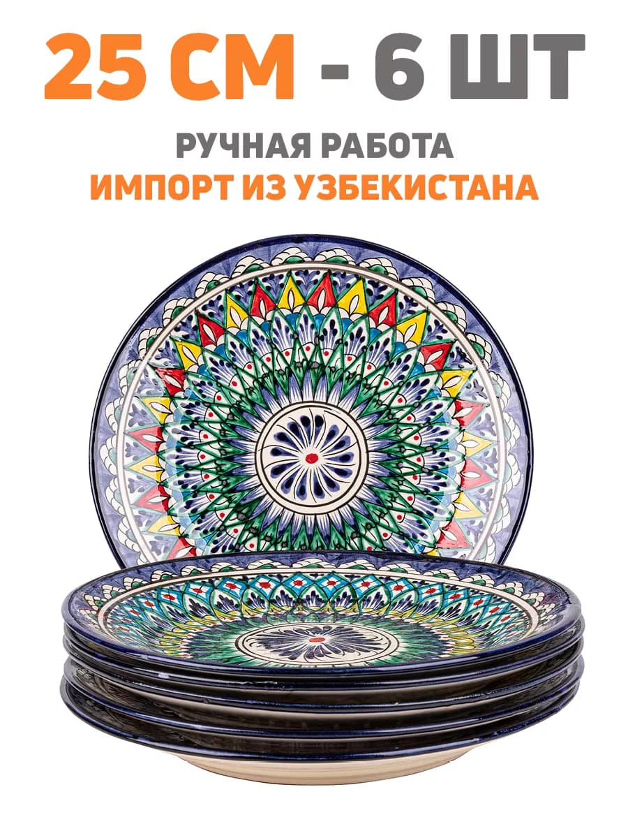 Керамический набор тарелок и посуды 25 см