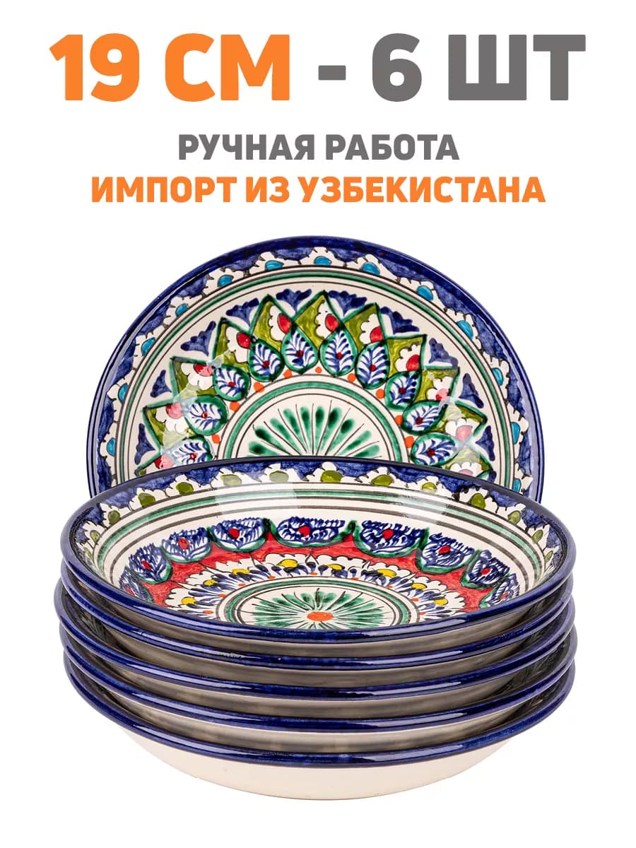 Керамический набор тарелок и посуды 19 см
