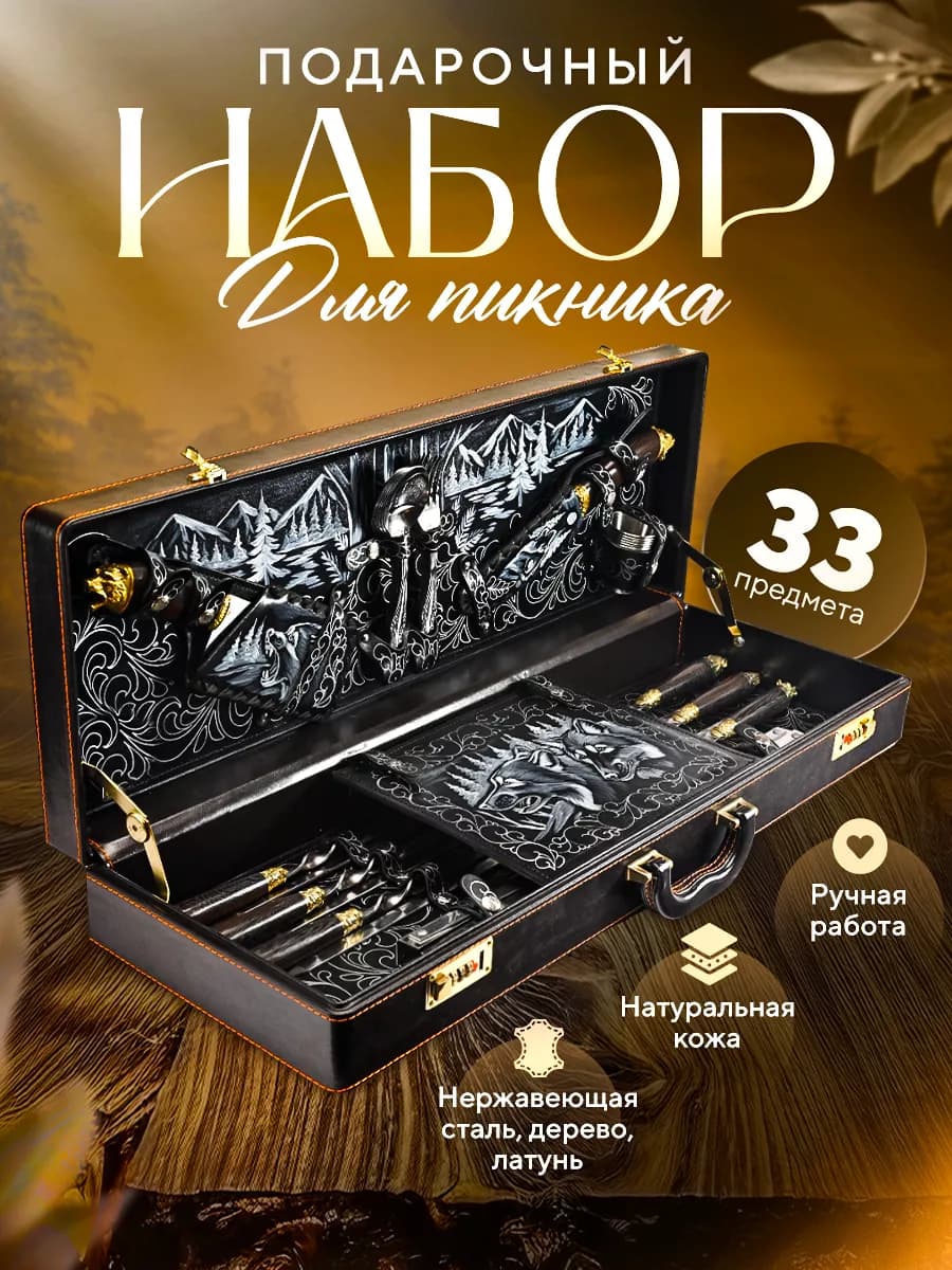 Подарочный набор для шашлыка в кейсе