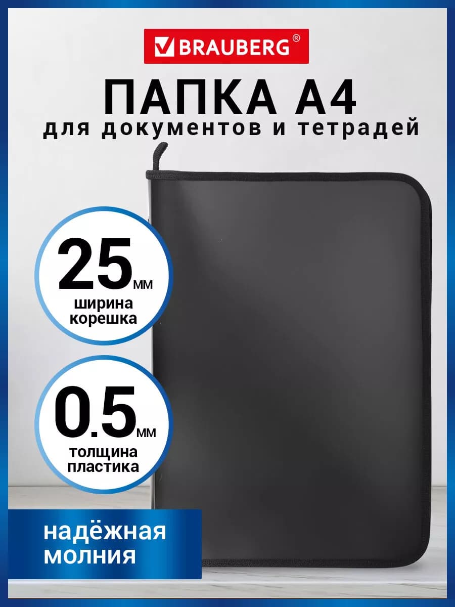 Папка для документов, бумаг, тетрадей А4, школы канцелярская