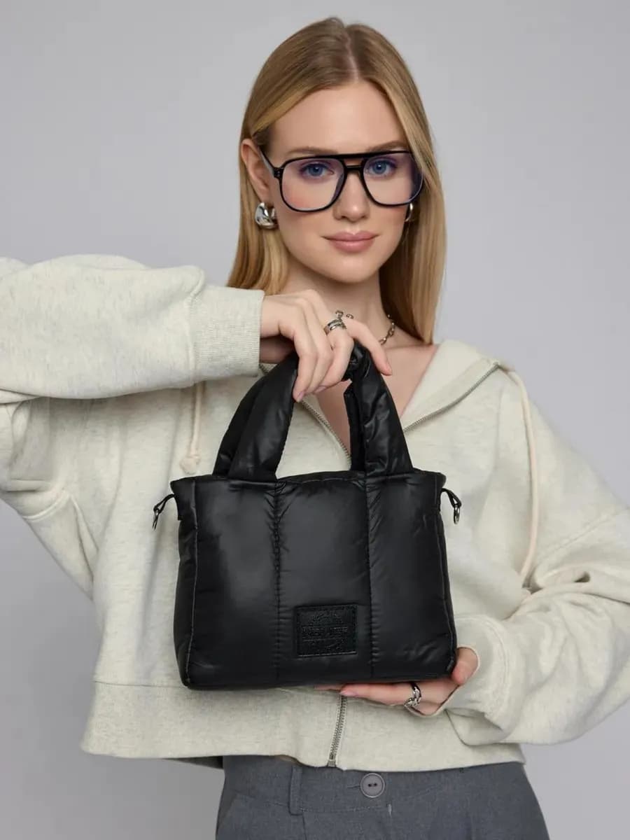 Сумка через плечо маленькая дутая