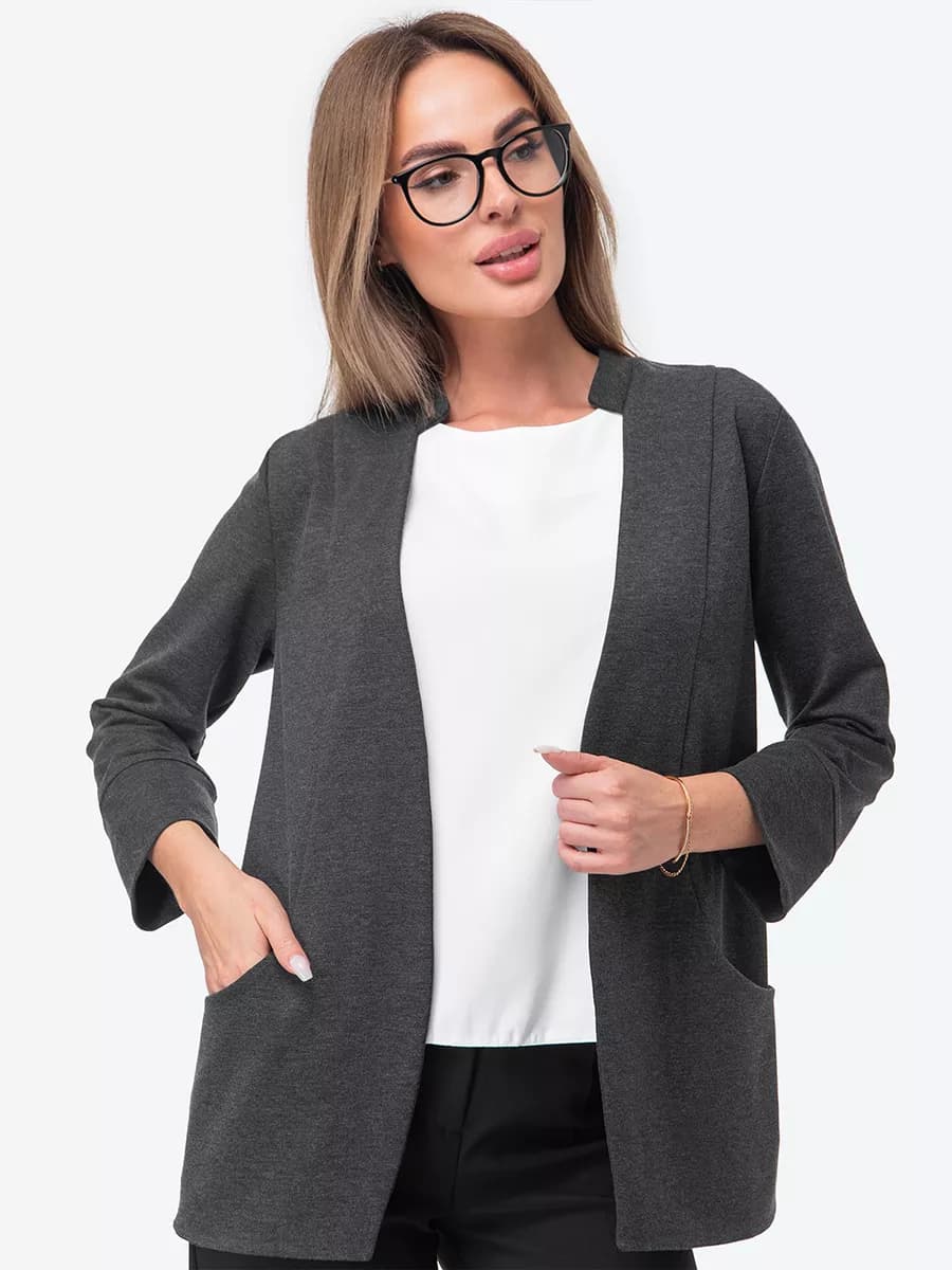 Жакет трикотажный офисный из футера