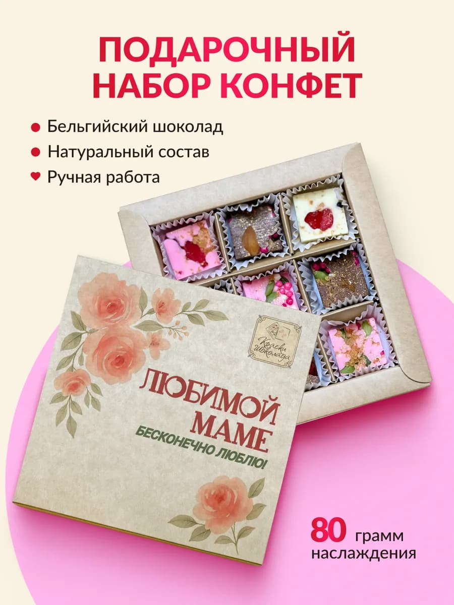 Подарочный набор сладостей Конфеты шоколадные для мамы