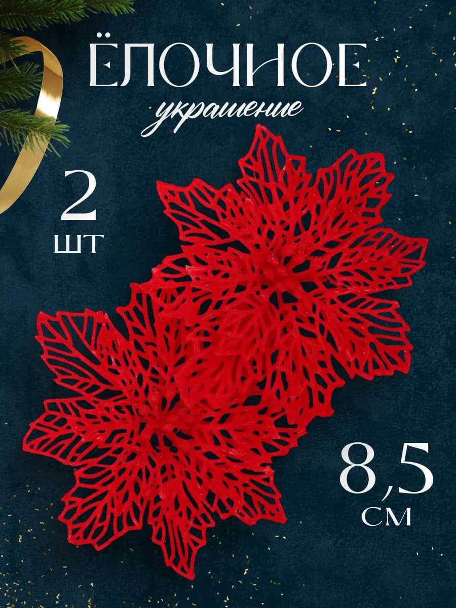 Набор новогодних украшений 2 шт