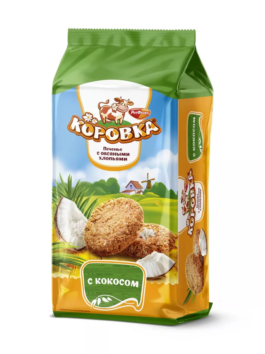 Печенье сдобное с овсяными хлопьями и кокосом, 152 гр