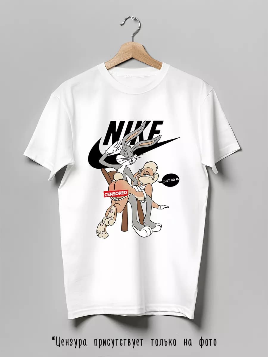 Футболка Луни Тюнз Кролики Юмор Принт Багз Банни Nike