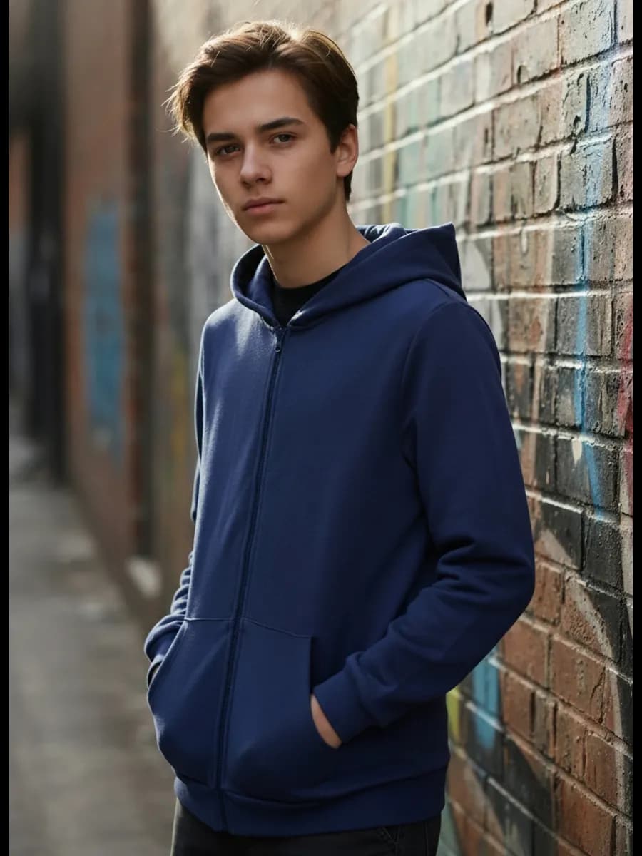 Толстовка на молнии с капюшоном