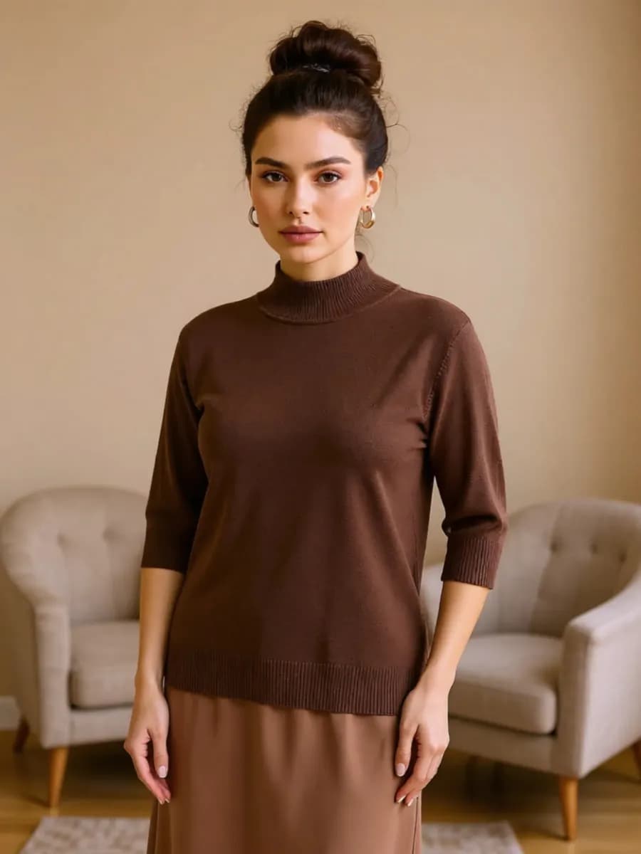 Джемпер Водолазка с коротким рукавом