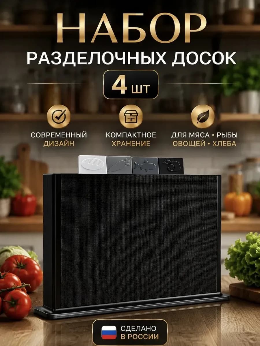 Доски разделочные пластиковые на подставке