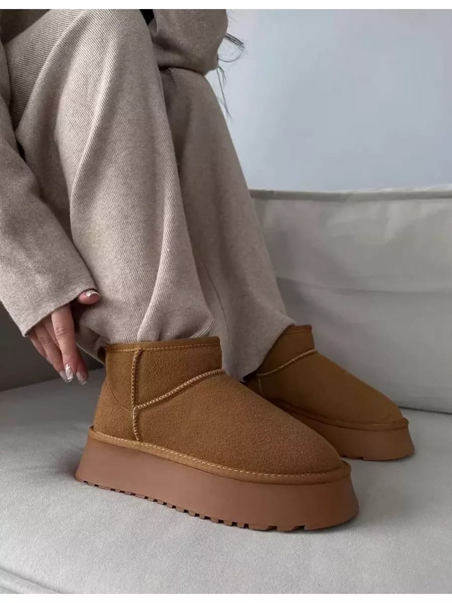 Угги зимние женские короткие на платформе