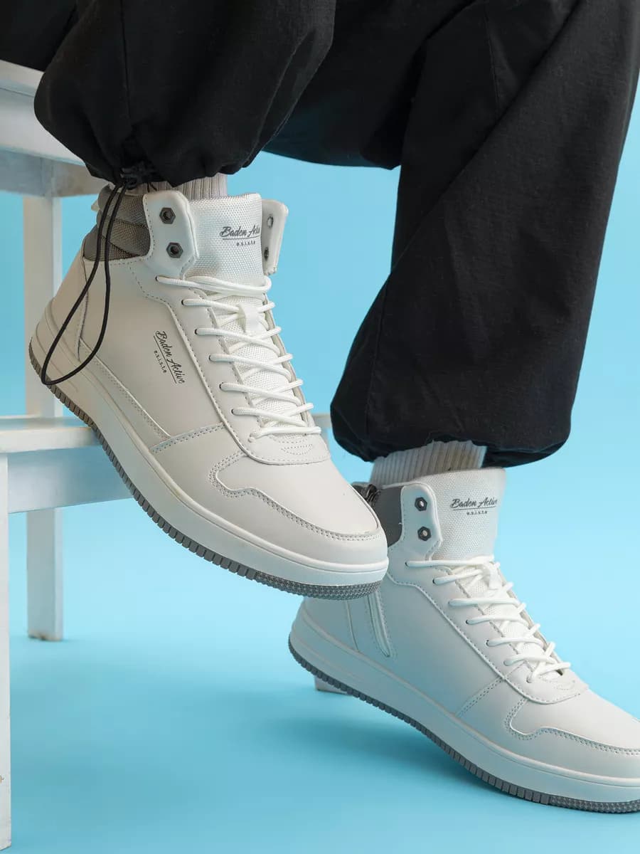 Кеды зимние из натуральной кожи утепленные - фото 1