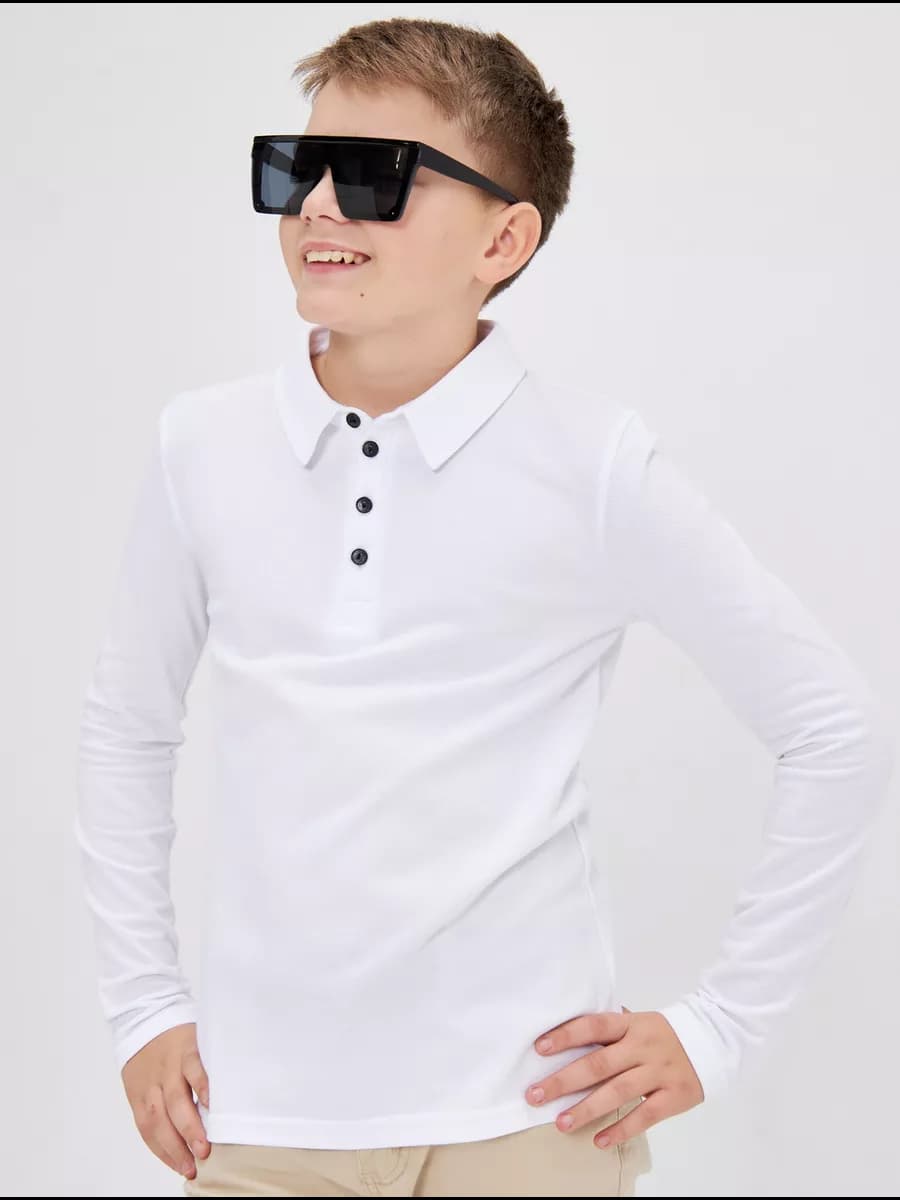 Лонгслив школьный поло - фото 1