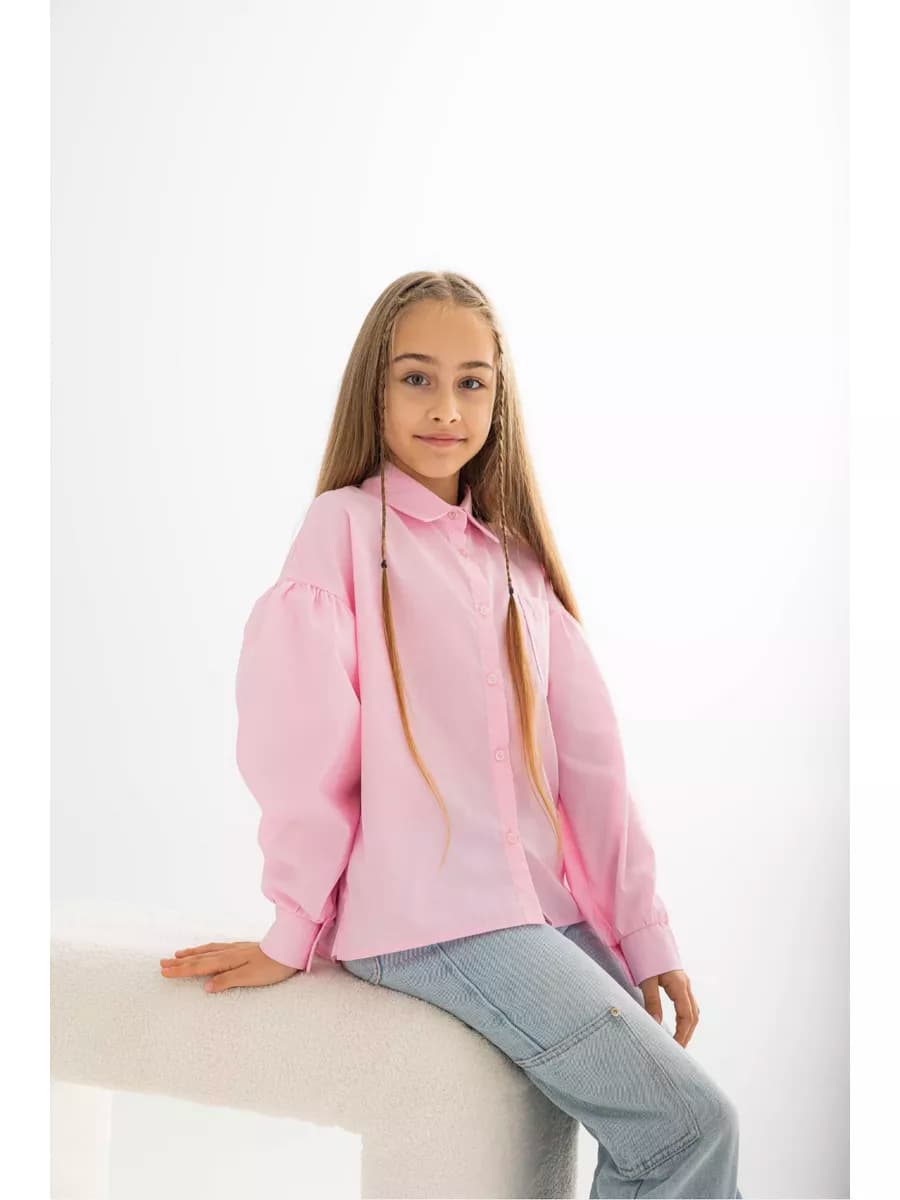 Рубашка оверсайз школьная для подростков