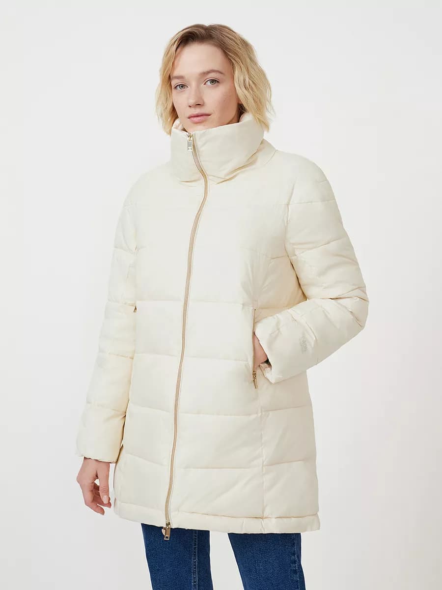 Удлиненная куртка с экопухом