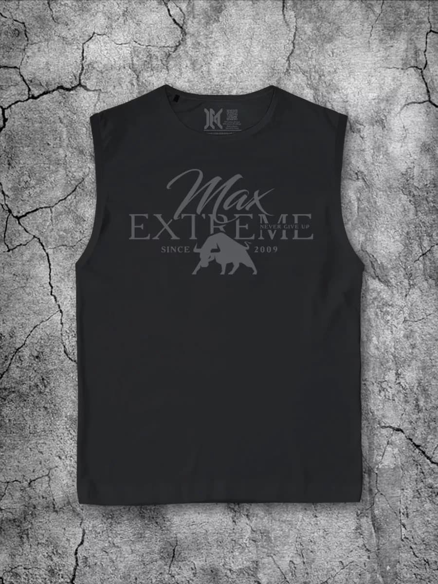 Майка спортивная мужская для фитнеса хлопок для зала - фото 1