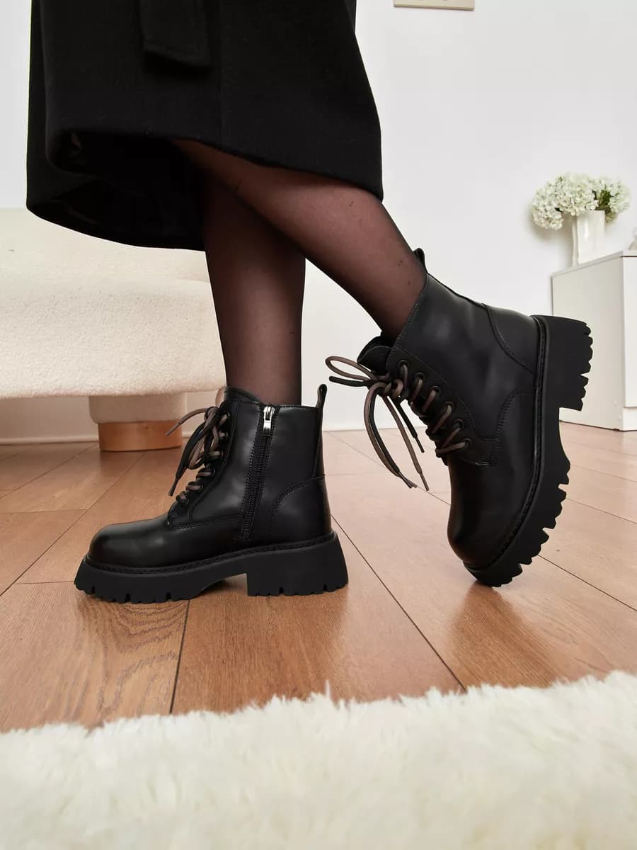 Ботинки зимние натуральная кожа на каблуке