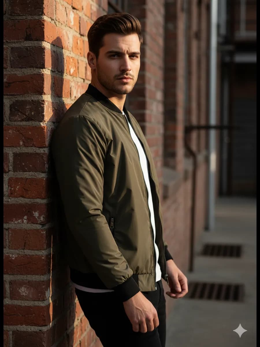 Бомбер утепленный зимний