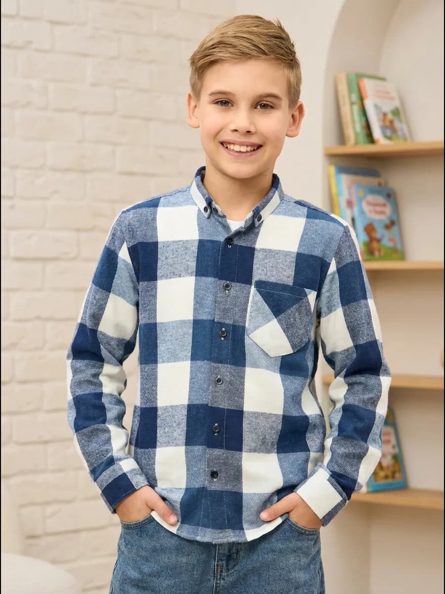 Фланелевая рубашка в клетку для подростка