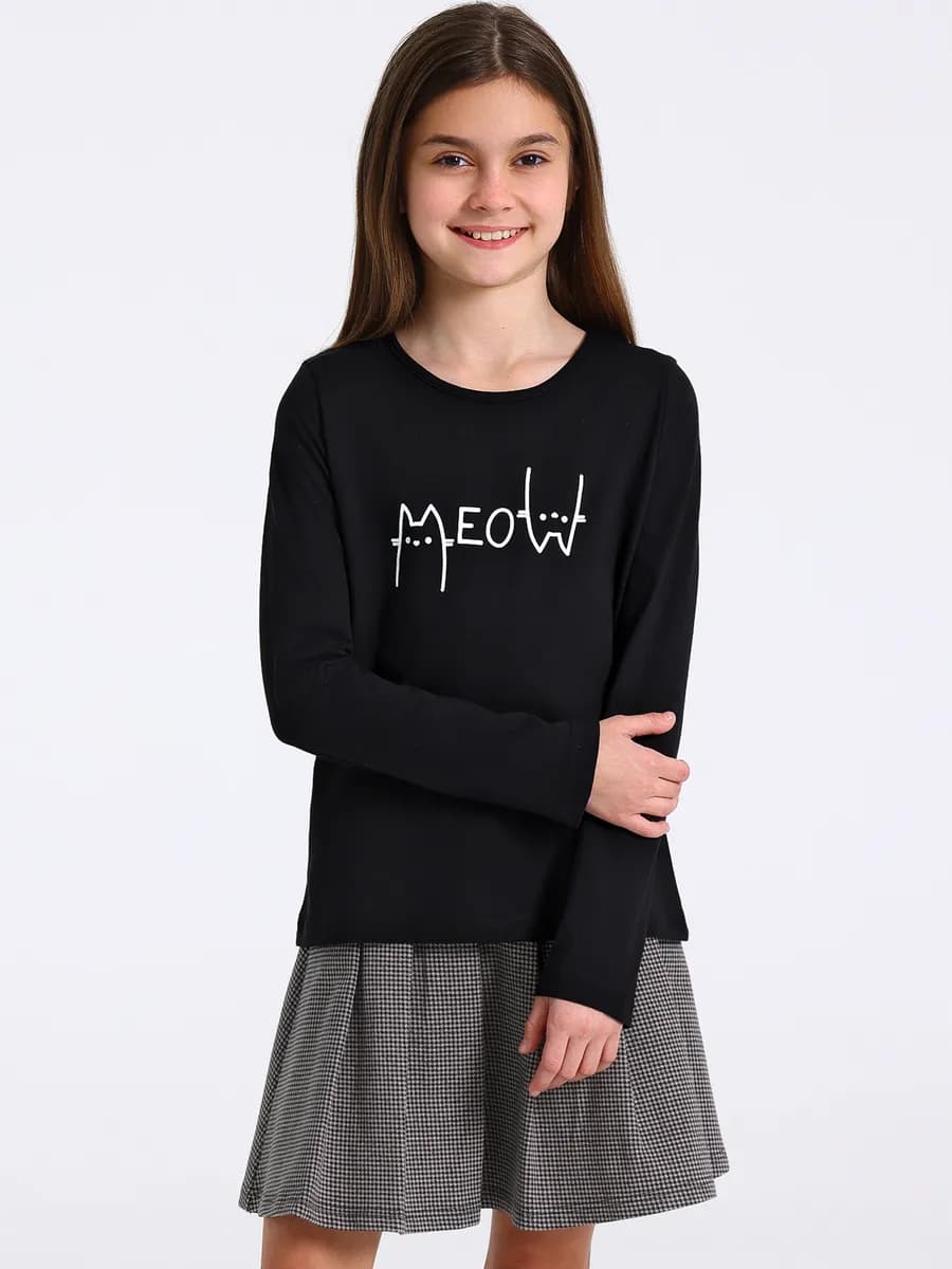 Лонгслив с принтом кофта хлопок 100%