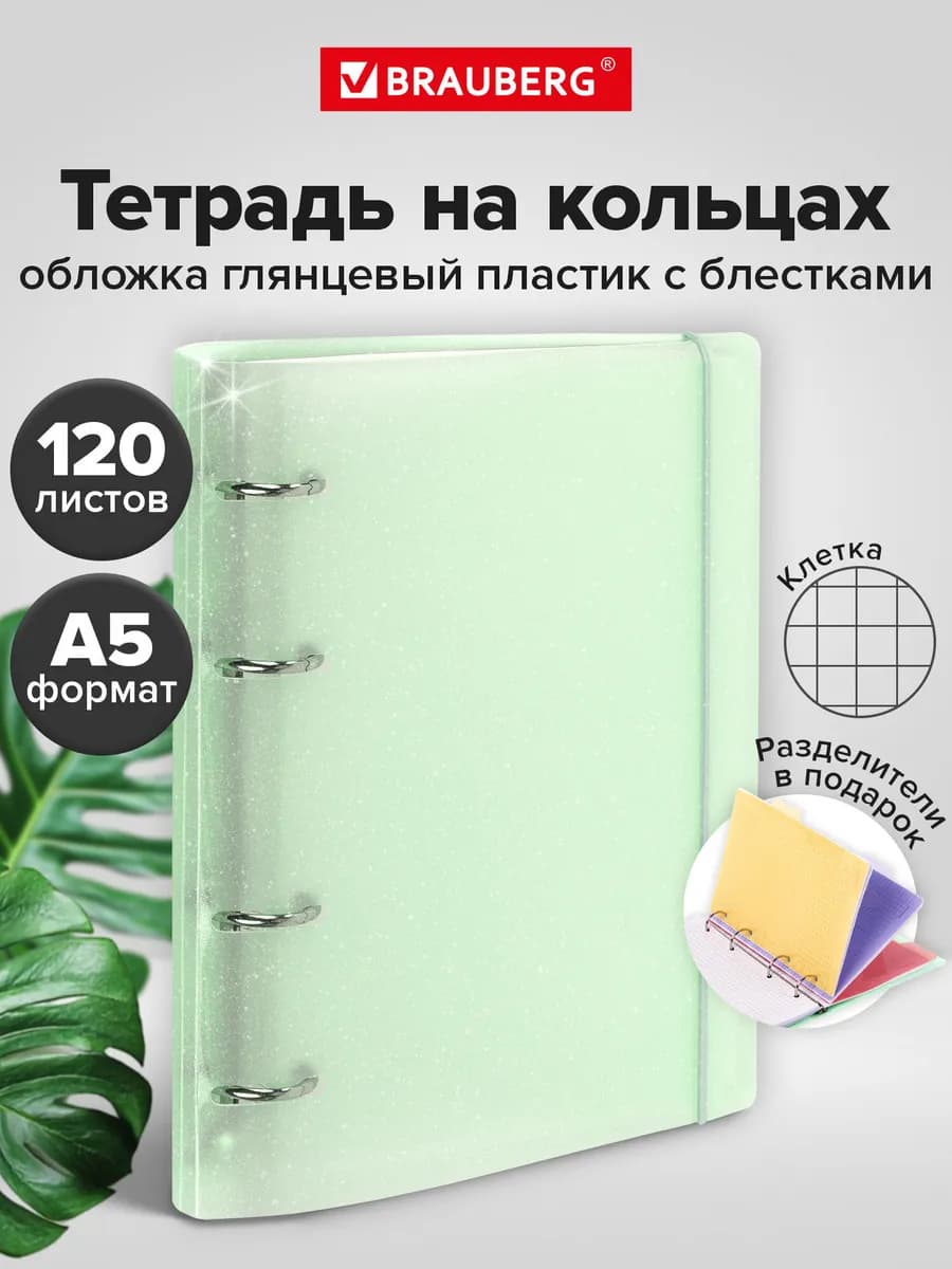 Тетрадь на кольцах со сменным блоком и разделителями А5