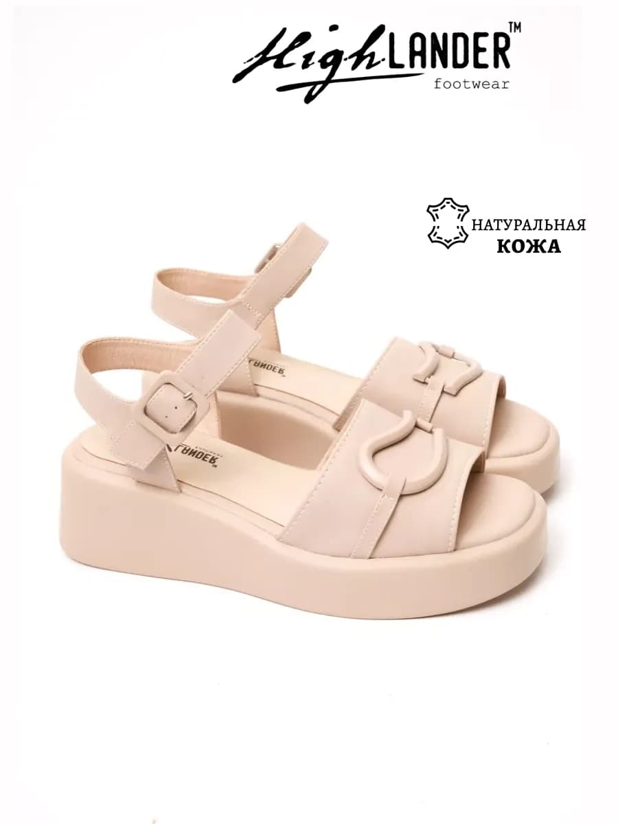 Босоножки кожаные сандалии на платформе