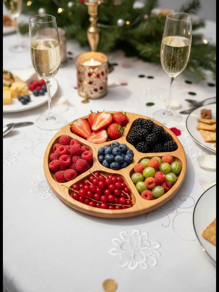 Менажница деревянная 20 см для сервировки и орехов