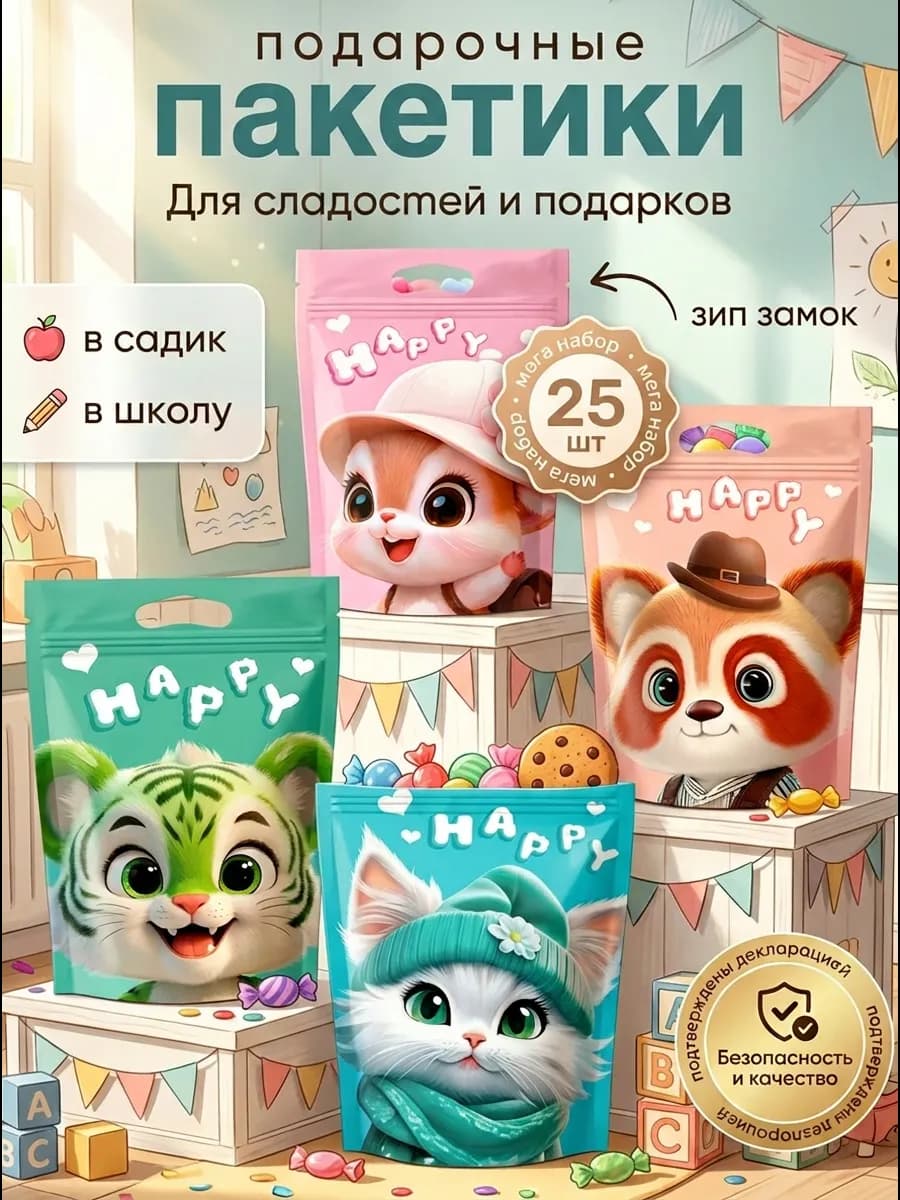 Пакетики для сладостей в детский сад