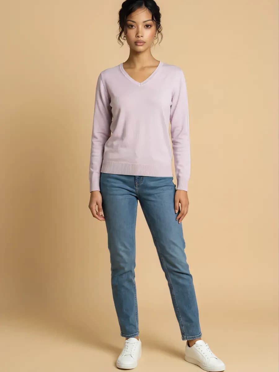 Пуловер с длинным рукавом