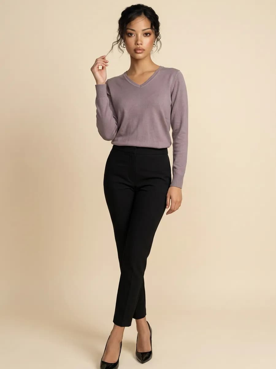 Пуловер с длинным рукавом