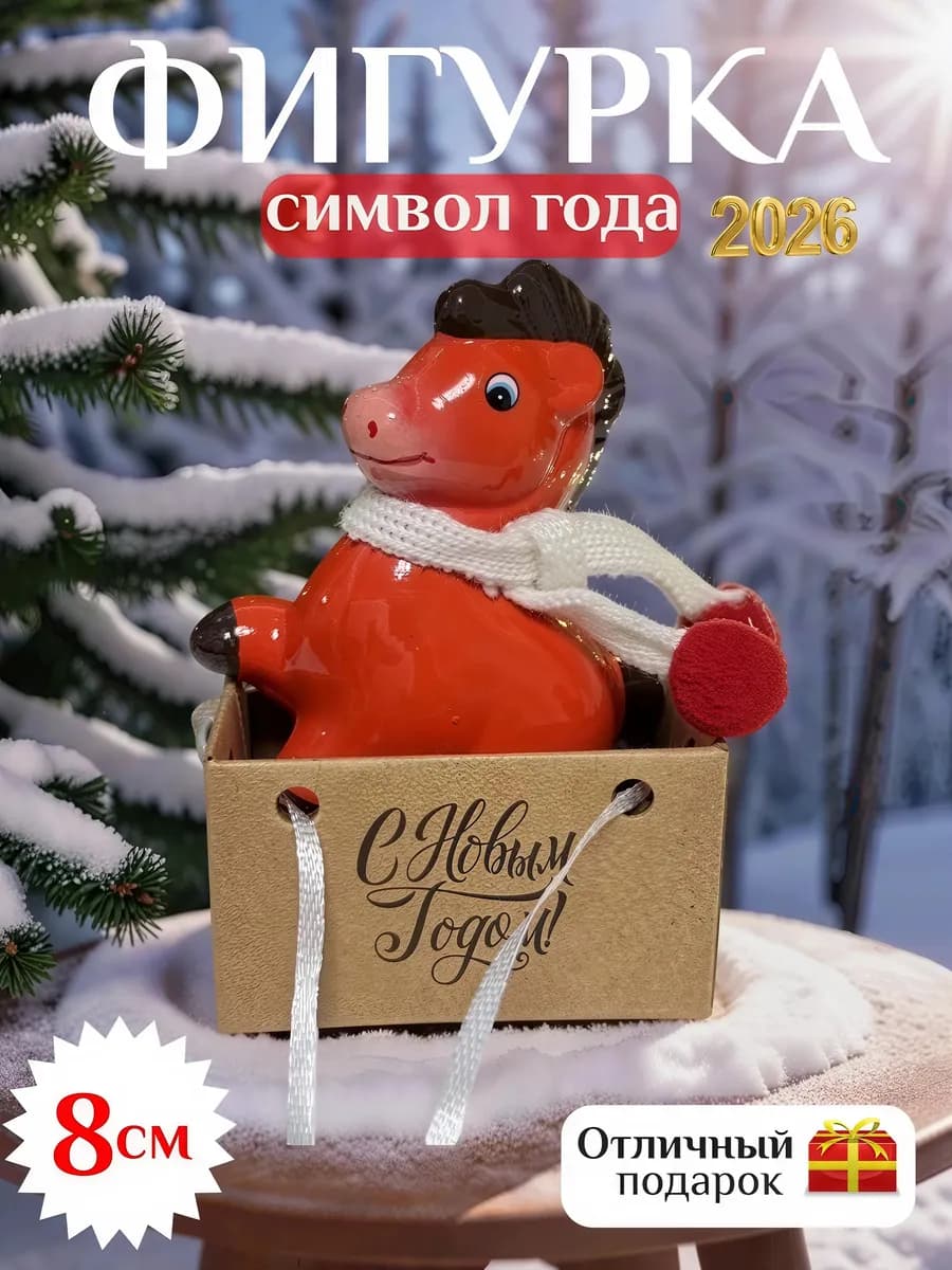 Символ 2026 года лошадь сувенир подарок на Новый год