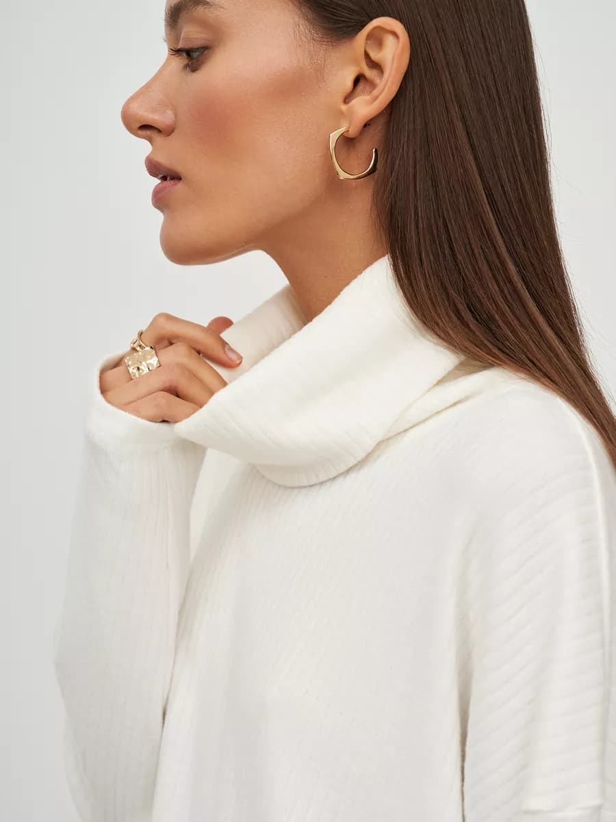 Трикотажный костюм осенний с брюками - фото 1