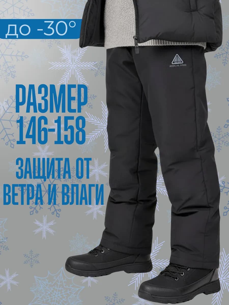 Брюки зимние утепленные болоневые для подростка дутики