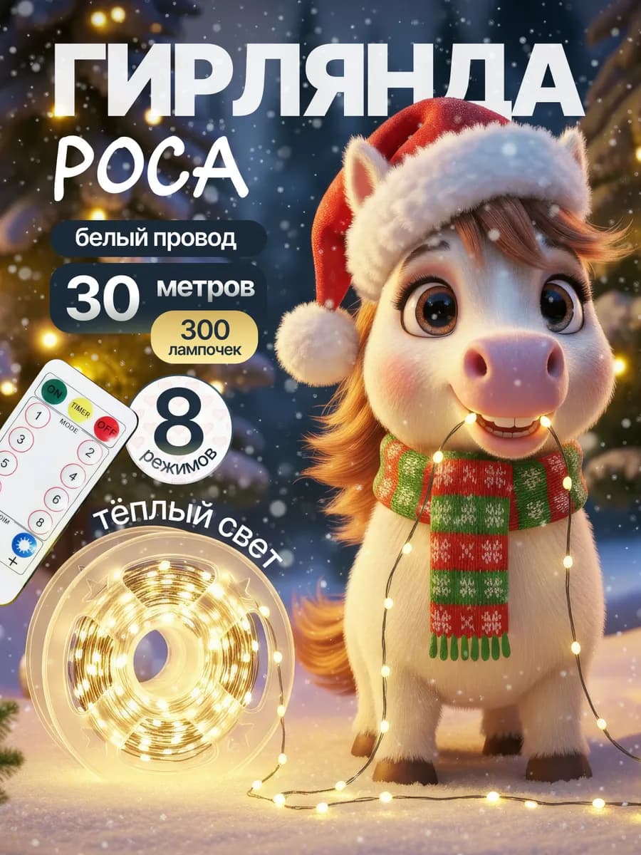 Гирлянда роса 30 метров