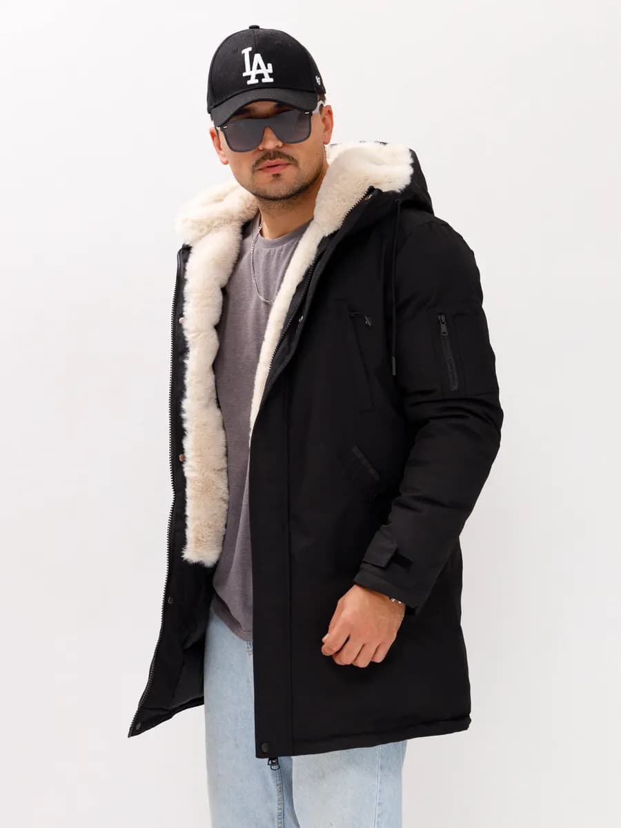 Куртка зимняя длинная с капюшоном