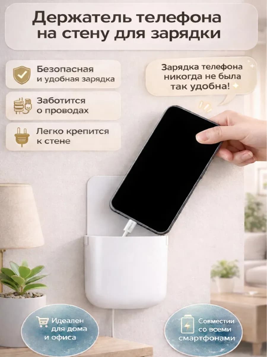 Подставка для телефона или пульта на стену