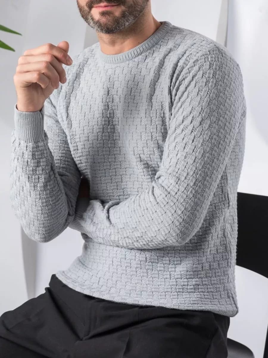 Джемпер классический вязаный