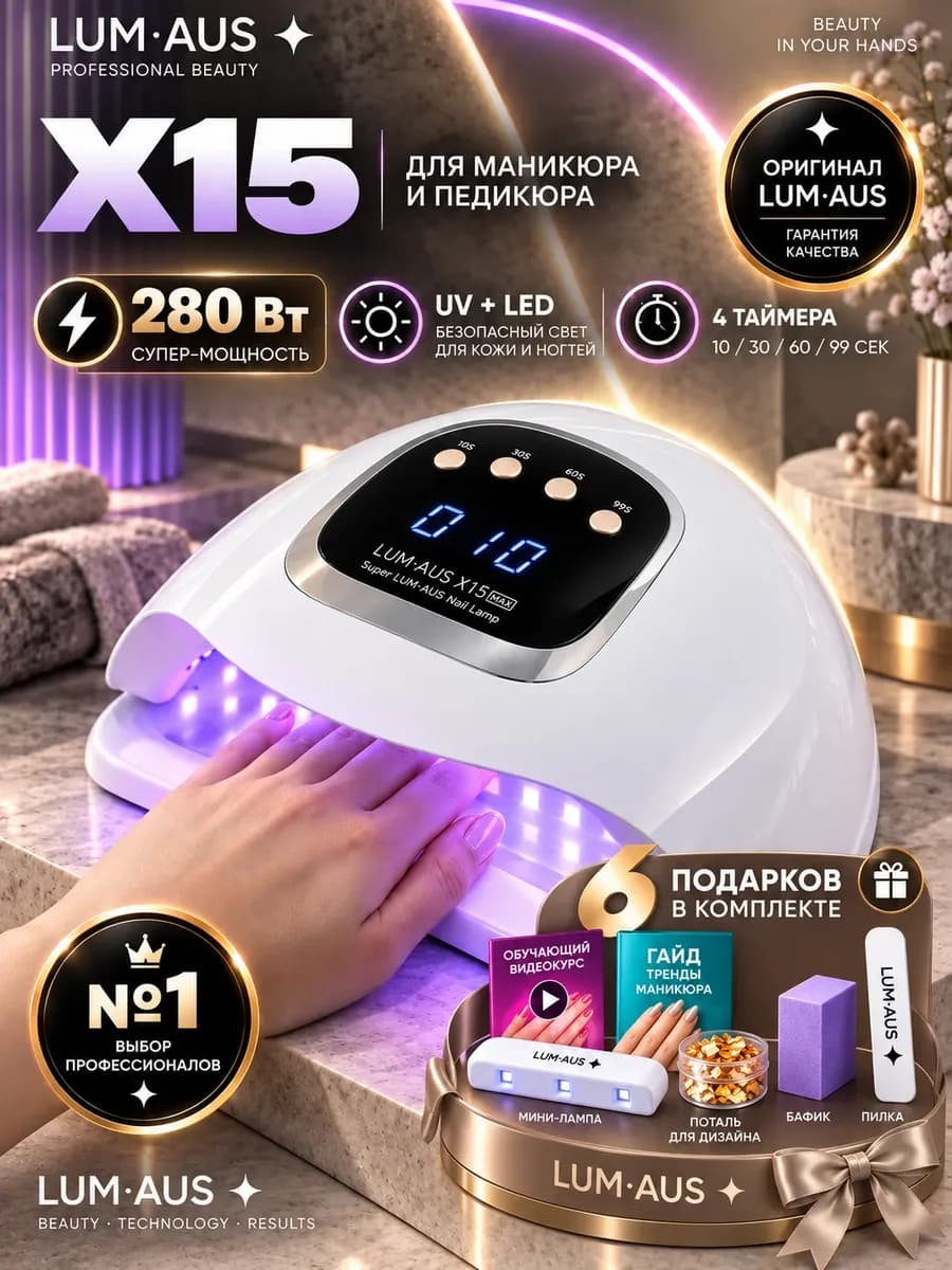 Лампа для маникюра профессиональная UV LED Sun X15 Max