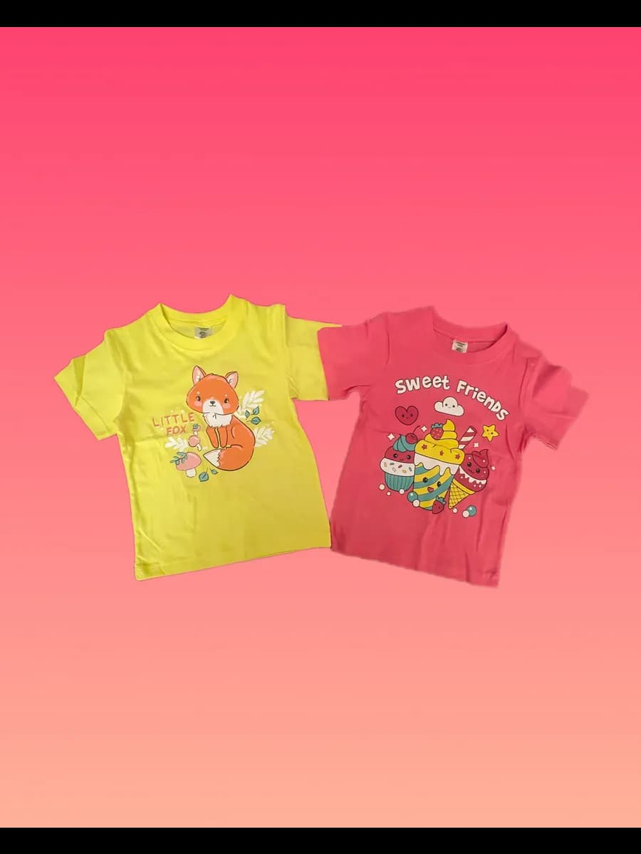 Набор детских футболок 2 шт - фото 1